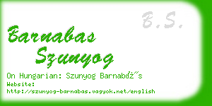 barnabas szunyog business card